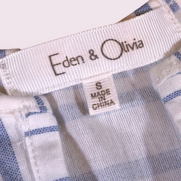 Eden & Olivia Anthropologie V Neck Stripped Pull Over Shirt Womens Size Small - Picture 3 of 8